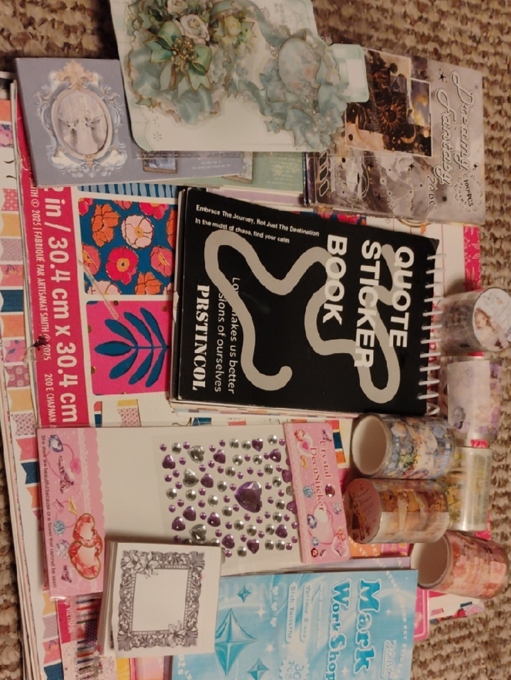 Black Quote Sticker Book - Black